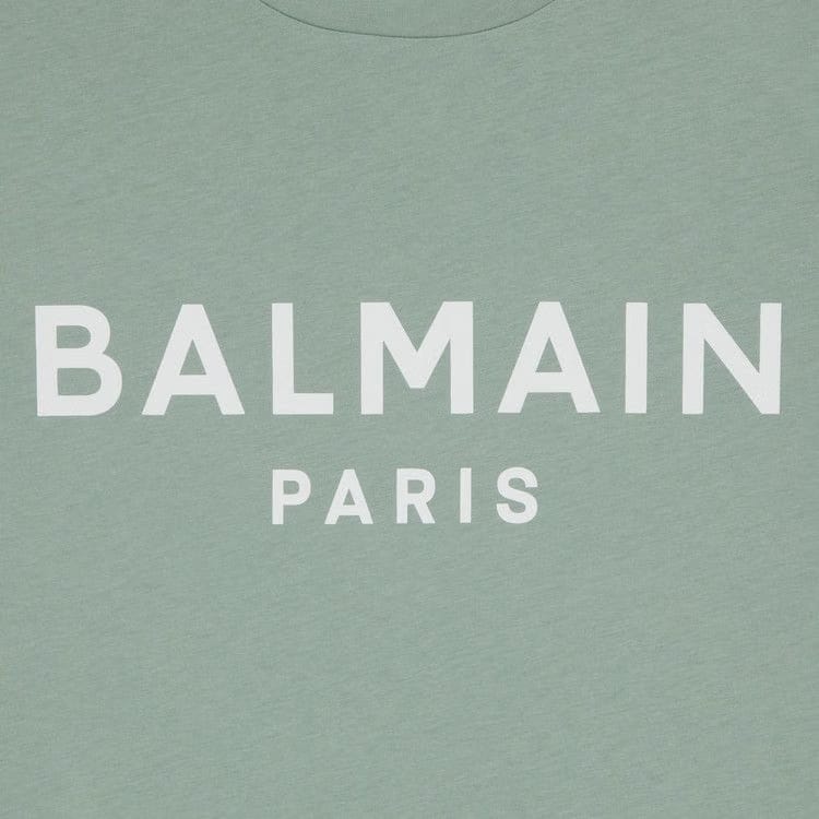 Balmain Printed T-Shirt Vert Jade/Natural