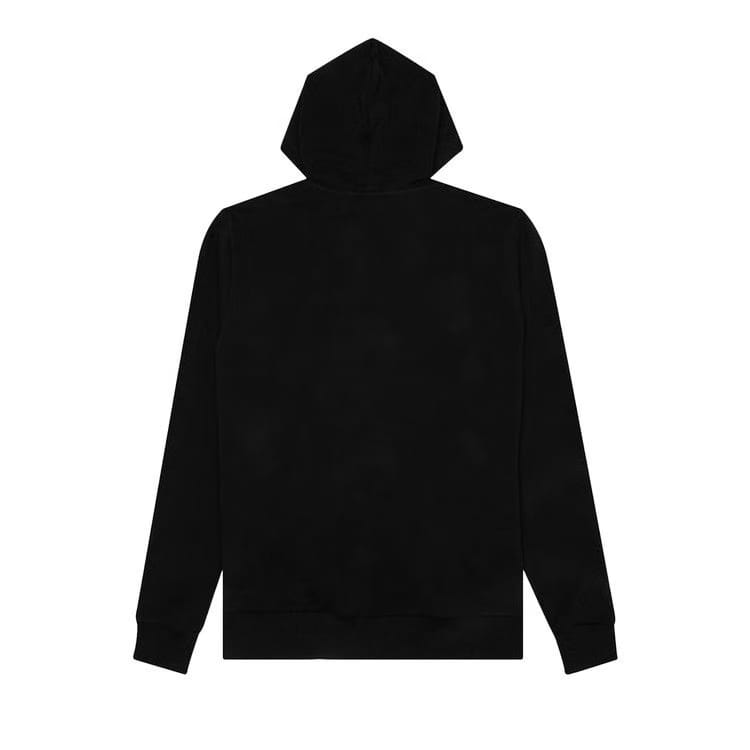 Balmain Zipped Logo Flock Hoodie Noir/Blanc