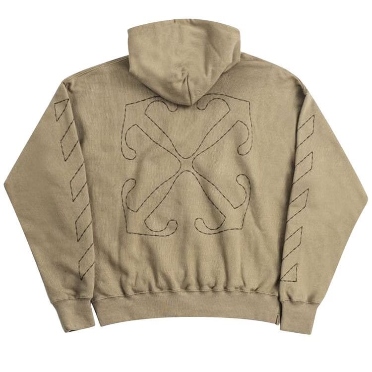 Off-White Off Stitch Skate Hoodie Beige/Black