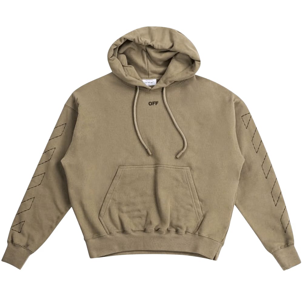 Off-White Off Stitch Skate Hoodie Beige/Black