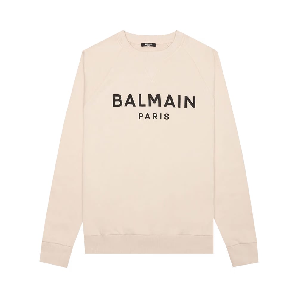 Balmain Printed Sweatshirt Ivoire/Noir