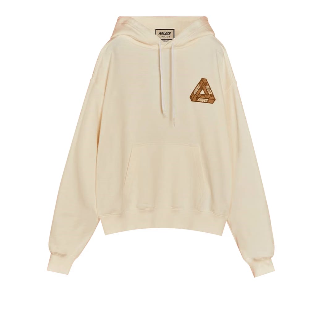 Gucci x Palace Hoodie With Triferg GG Patch Ivory