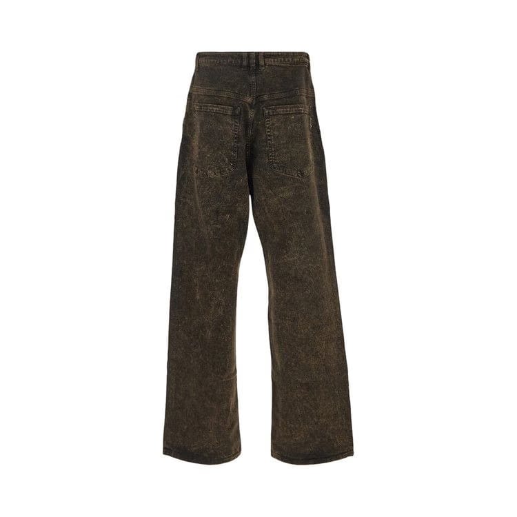 Balmain Distressed Effect Denim Jeans Black/Gold