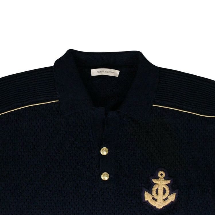 Balmain Anchor Knit Sweater Navy Blue