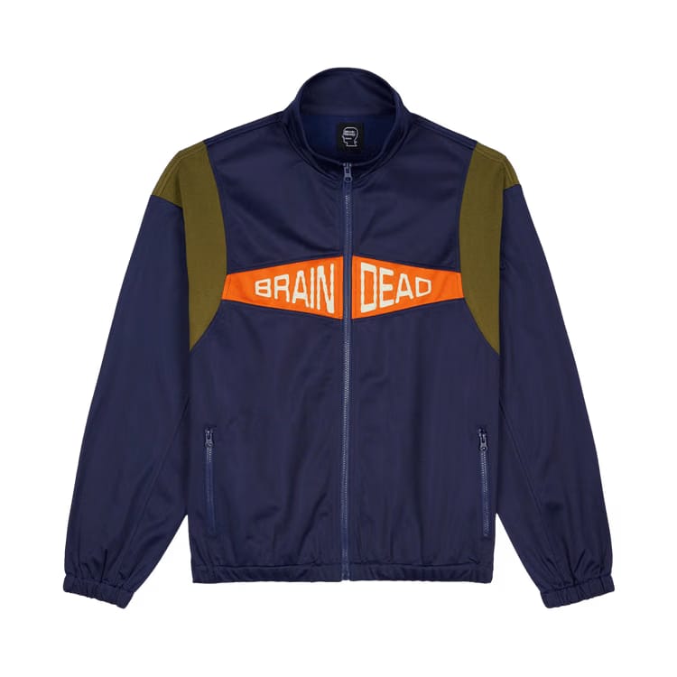 Brain Dead Alonzo Paneled Rib Track Jacket Navy