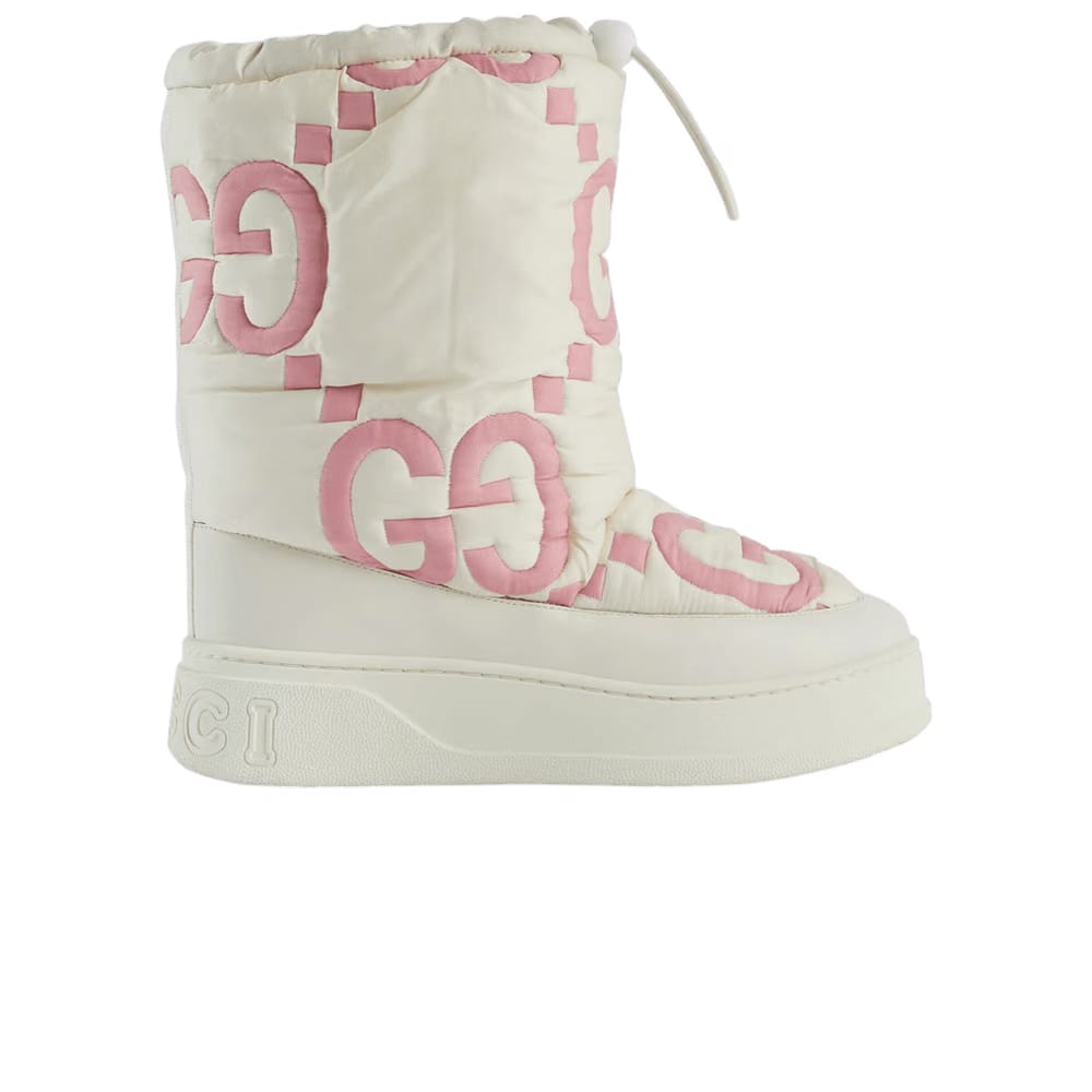 Gucci Wmns Maxi GG Boot 'White Pink Matelassé'
