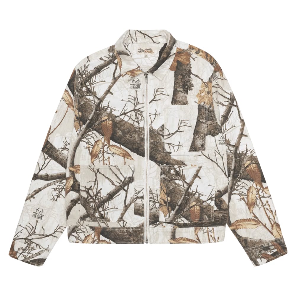 Stussy Zip Work Jacket Realtree Edge Snow