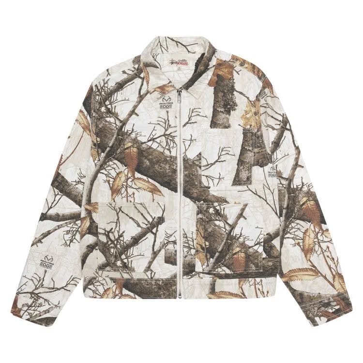Stussy Zip Work Jacket Realtree Edge Snow