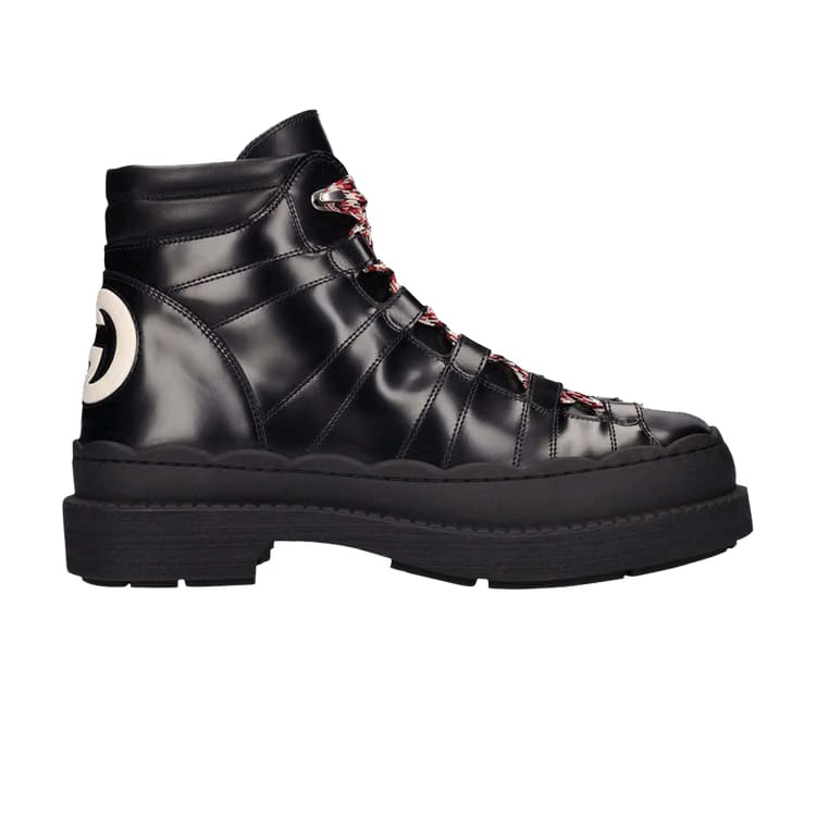 Gucci Ghibli Leather Trekking Boot Black