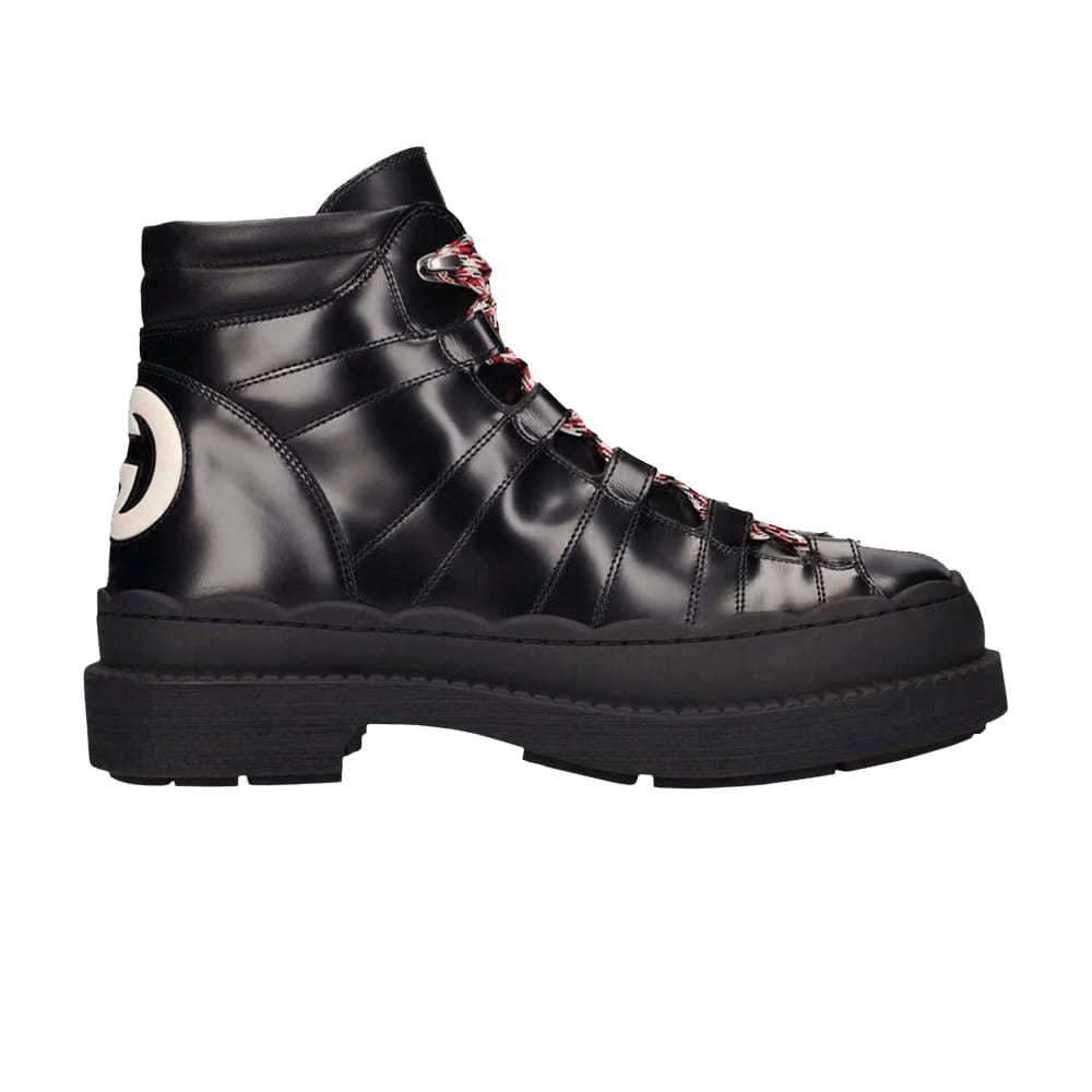 Gucci Ghibli Leather Trekking Boot Black