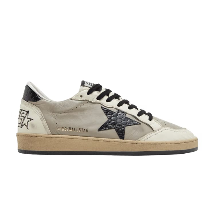 Golden Goose Ball Star Beige Black Croc