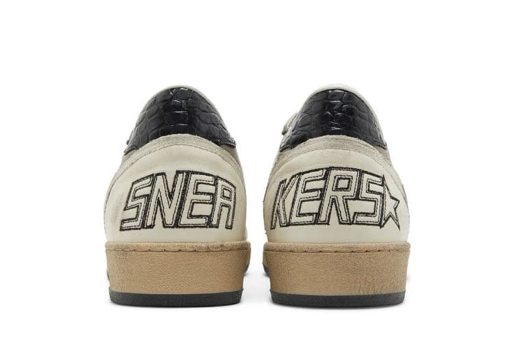 Golden Goose Ball Star Beige Black Croc