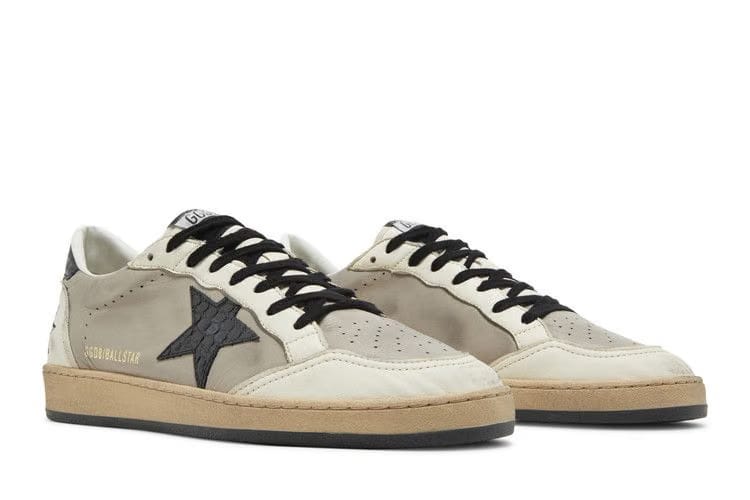 Golden Goose Ball Star Beige Black Croc