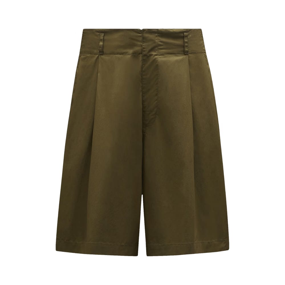 2 Moncler Poplin Shorts Olive Green