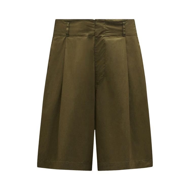 2 Moncler Poplin Shorts Olive Green