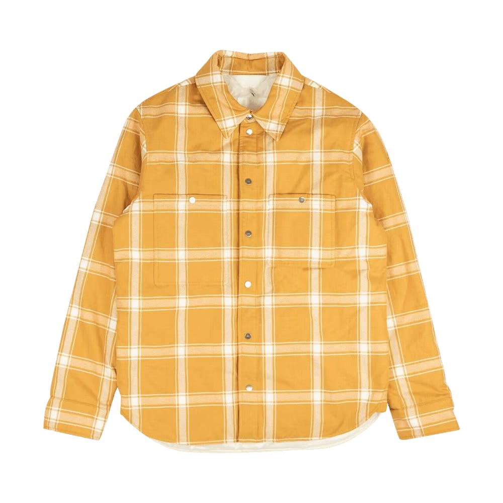 Moncler 1952 Lapetus Plaid Shirt Jacket Yellow