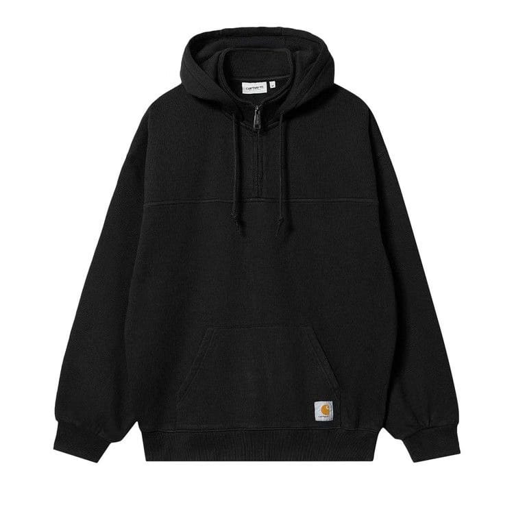 Carhartt WIP Hooded Wade Half Zip Sweatshirt Black