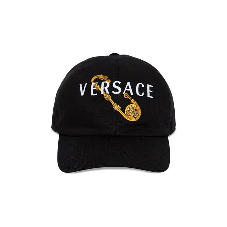 Versace Medusa Pin Logo Baseball Cap Black