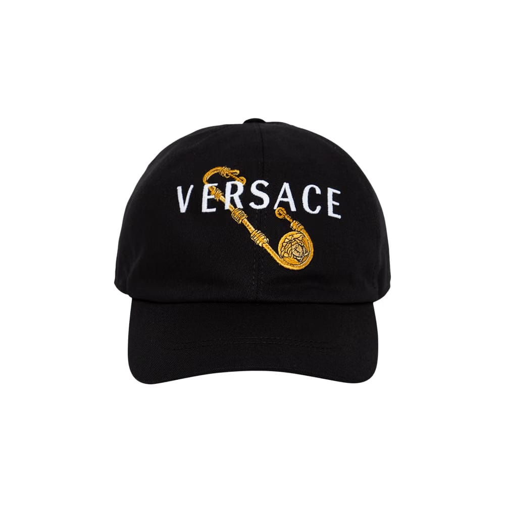 Versace Medusa Pin Logo Baseball Cap Black