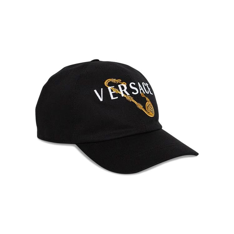Versace Medusa Pin Logo Baseball Cap Black