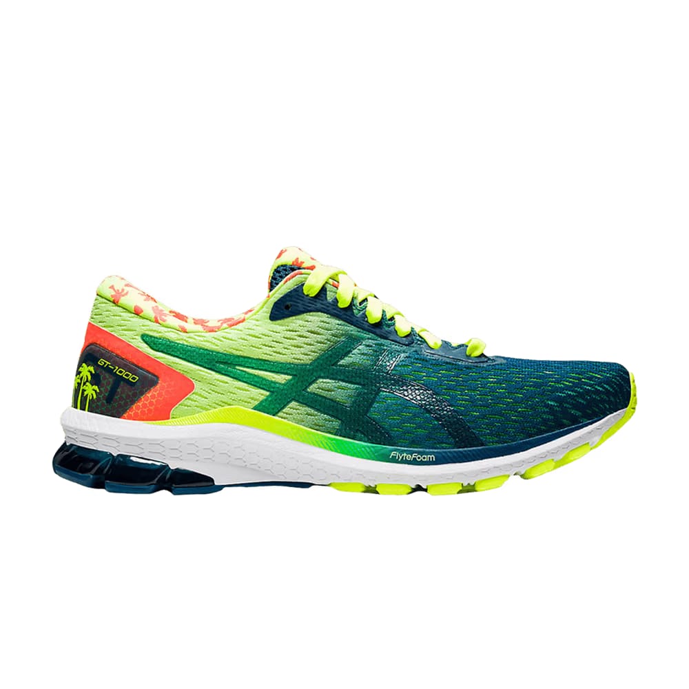 Asics GT 1000 9 Safety Yellow Mako Blue