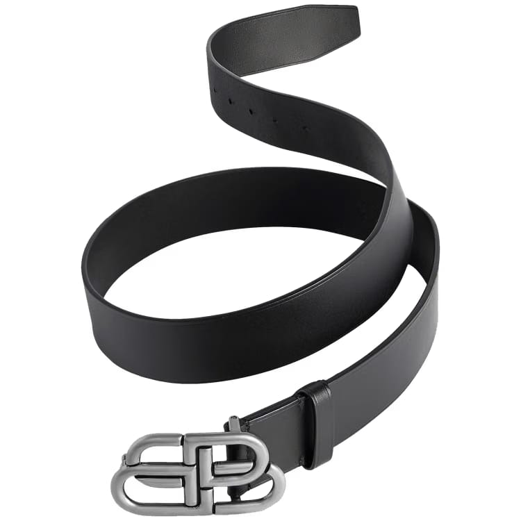 Balenciaga BB Buckle Belt Black