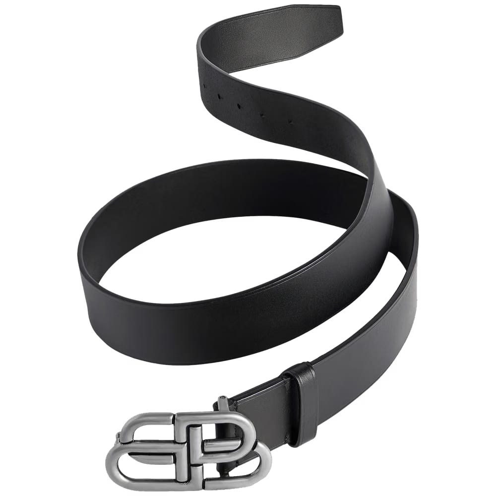 Balenciaga BB Buckle Belt Black