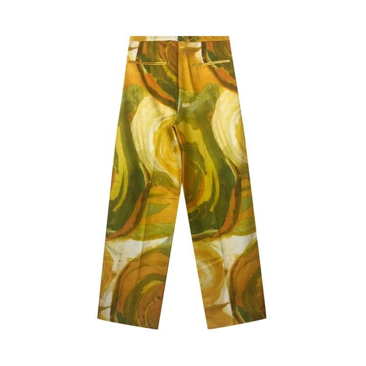 Acne Studios Pontus Print Wide Leg Pants Yellow