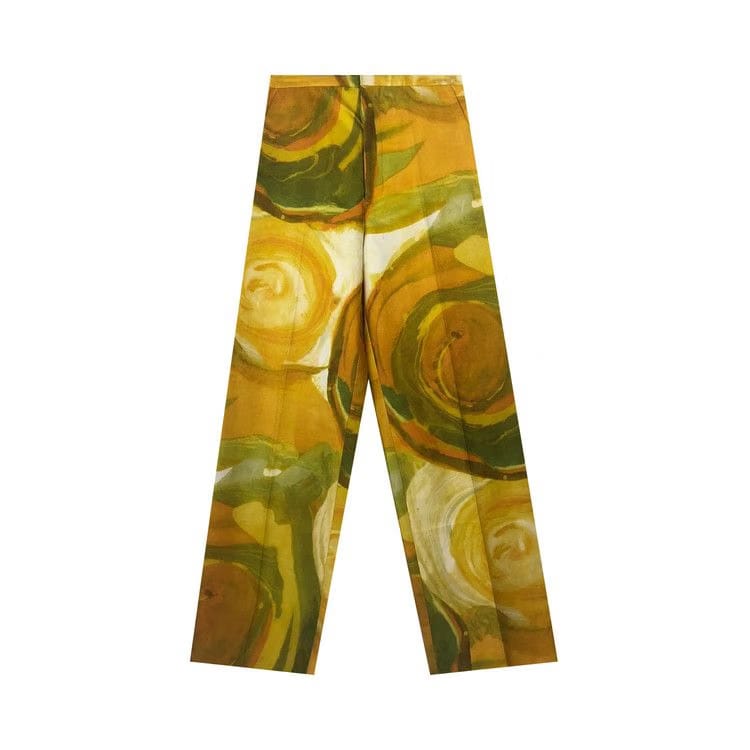Acne Studios Pontus Print Wide Leg Pants Yellow
