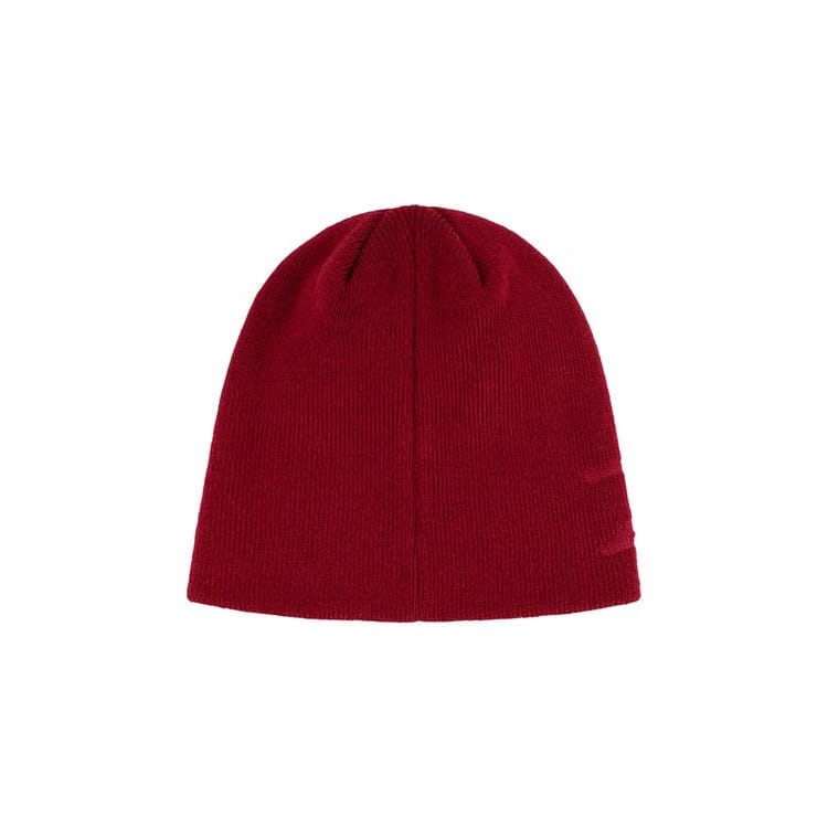 Stussy Debossed Stock Logo Skullcap Beanie Deep Red