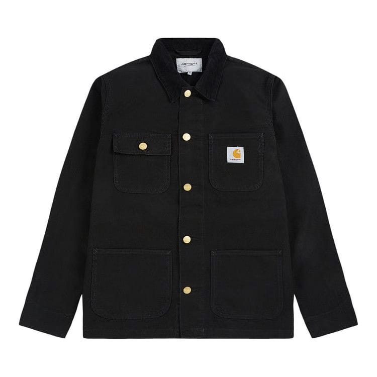 Carhartt WIP Aged Canvas Michigan Chore Coat Black Rinsed