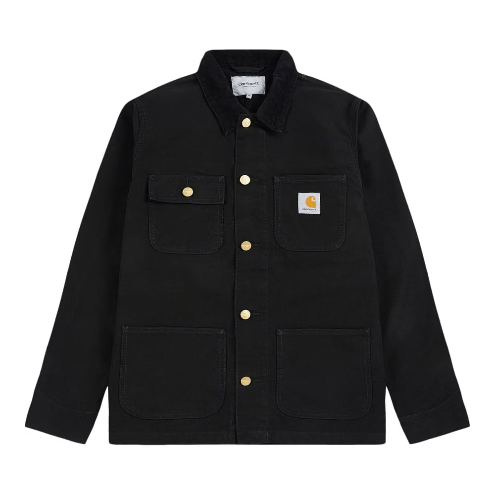 Carhartt WIP Aged Canvas Michigan Chore Coat Black Rinsed