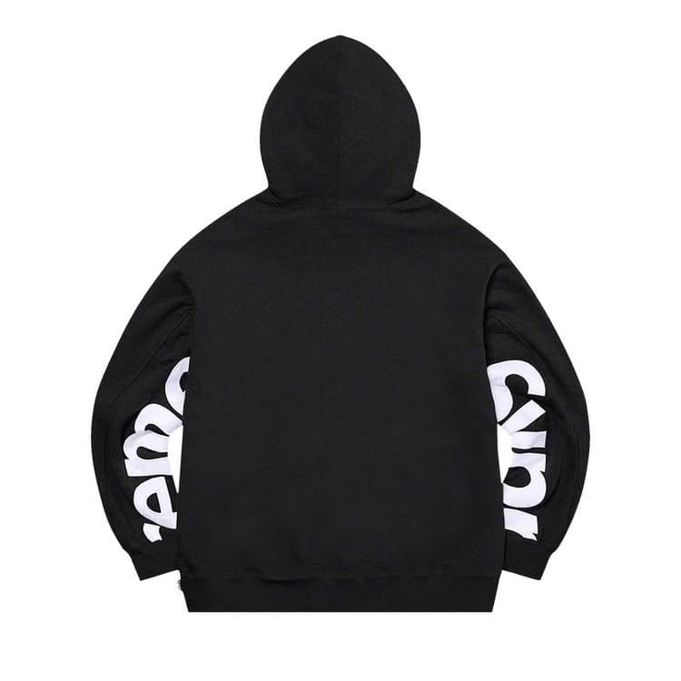 Supreme Cropped Panels Hoodie Black