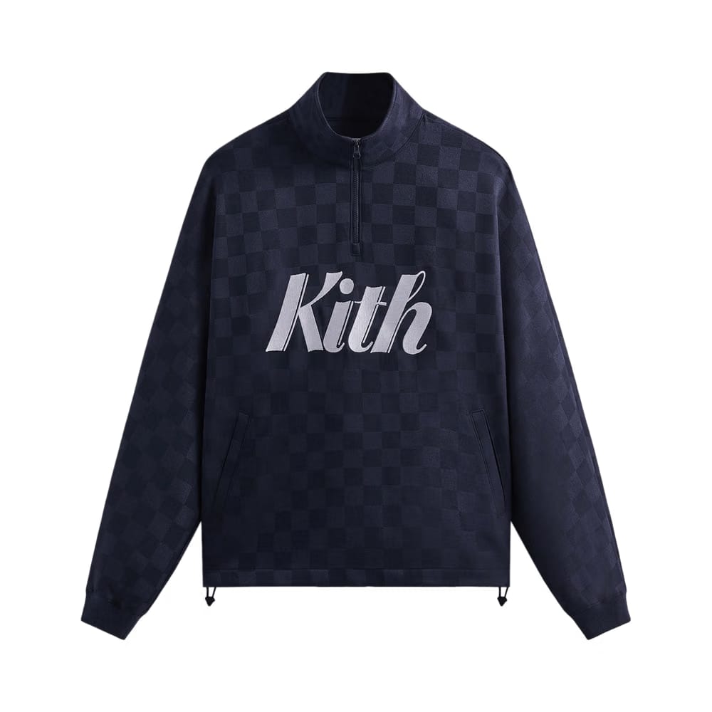 Kith Double Knit Davis Quarter Zip Pullover Nocturnal