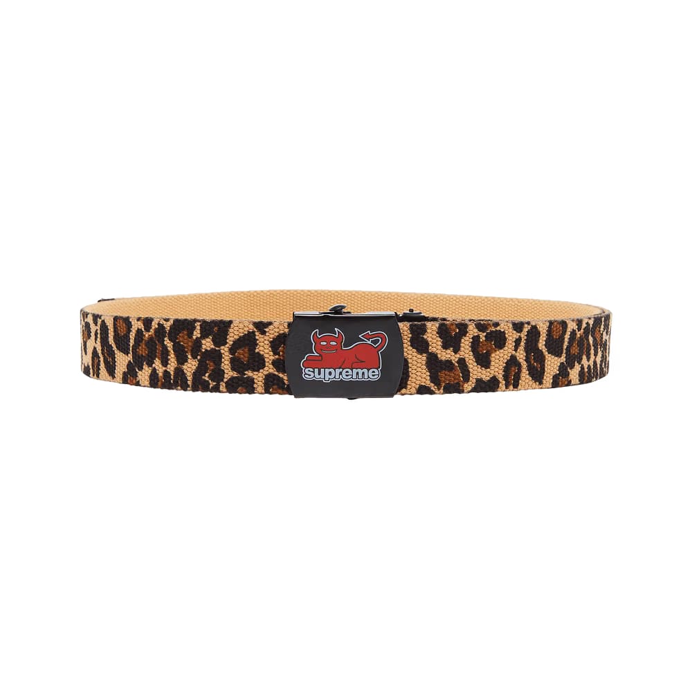 Supreme x Toy Machine Webbing Belt Leopard