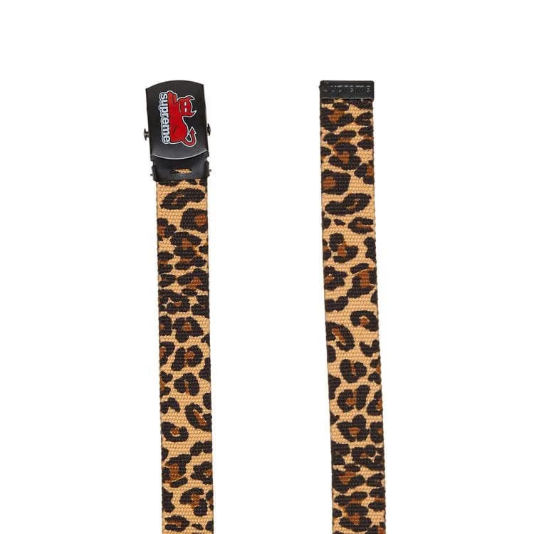 Supreme x Toy Machine Webbing Belt Leopard