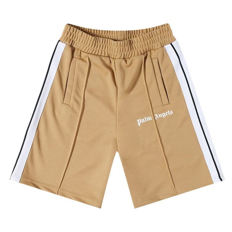 Palm Angels Classic Track Shorts Beige/White