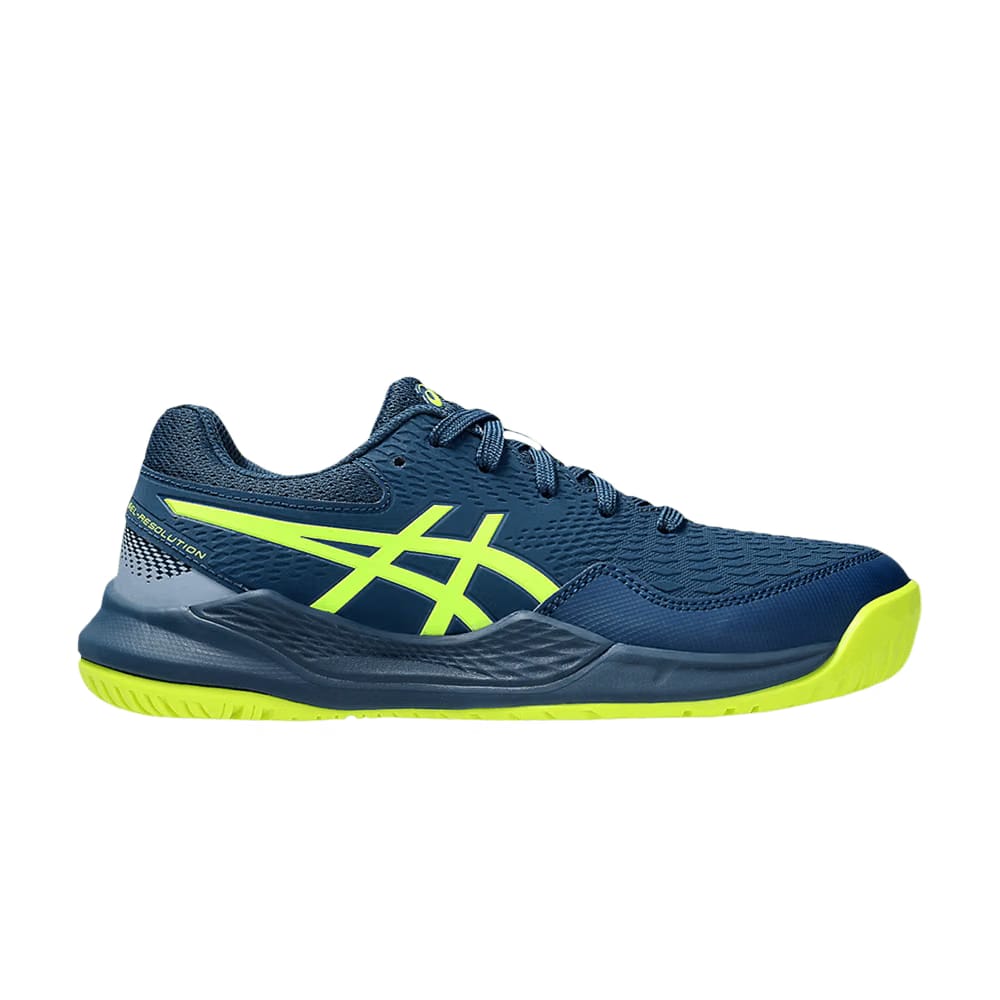 Asics Gel Resolution 9 GS Mako Blue Safety Yellow