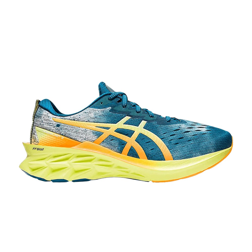 Asics Novablast 2 Deep Seal Teal Glow Yellow