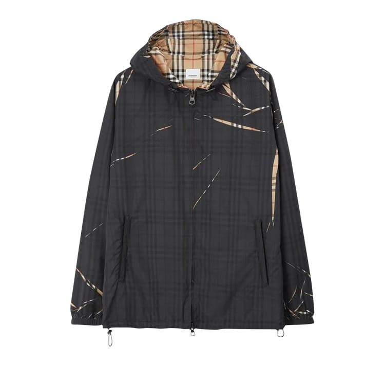 Burberry Sliced Check Jacket Black