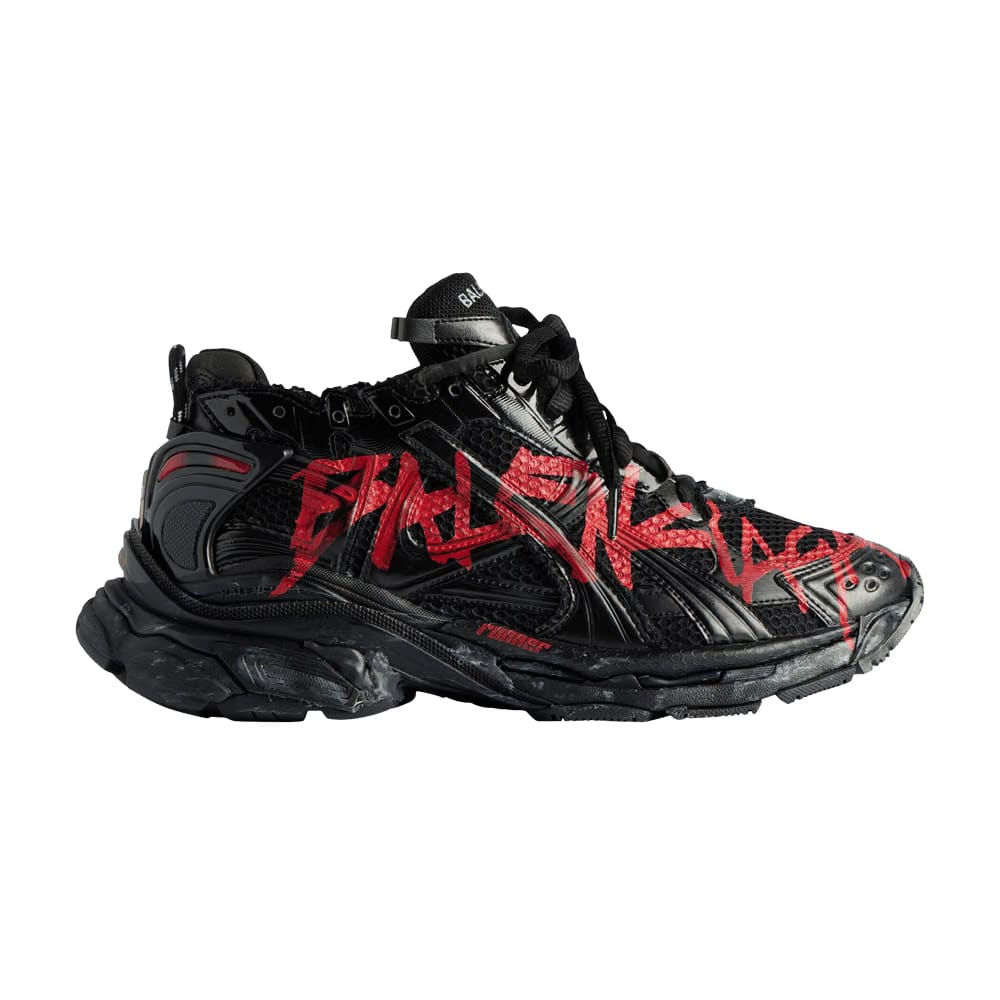 Balenciaga Runner Sneaker Graffiti - Black Red 2023