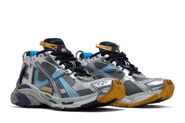 Balenciaga Runner Sneaker Grey Orange Aqua