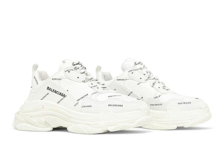 Balenciaga Triple S Sneaker Allover Logo - White