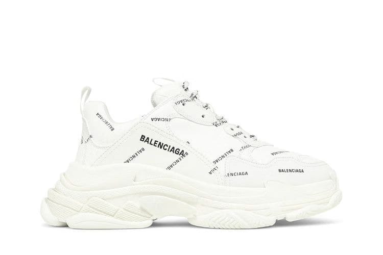 Balenciaga Triple S Sneaker Allover Logo - White
