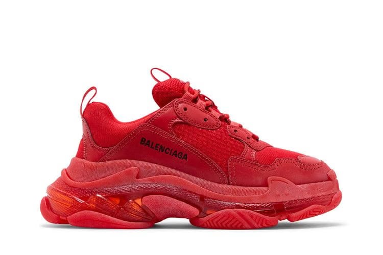 Balenciaga Triple S Sneaker Clear Sole - Red