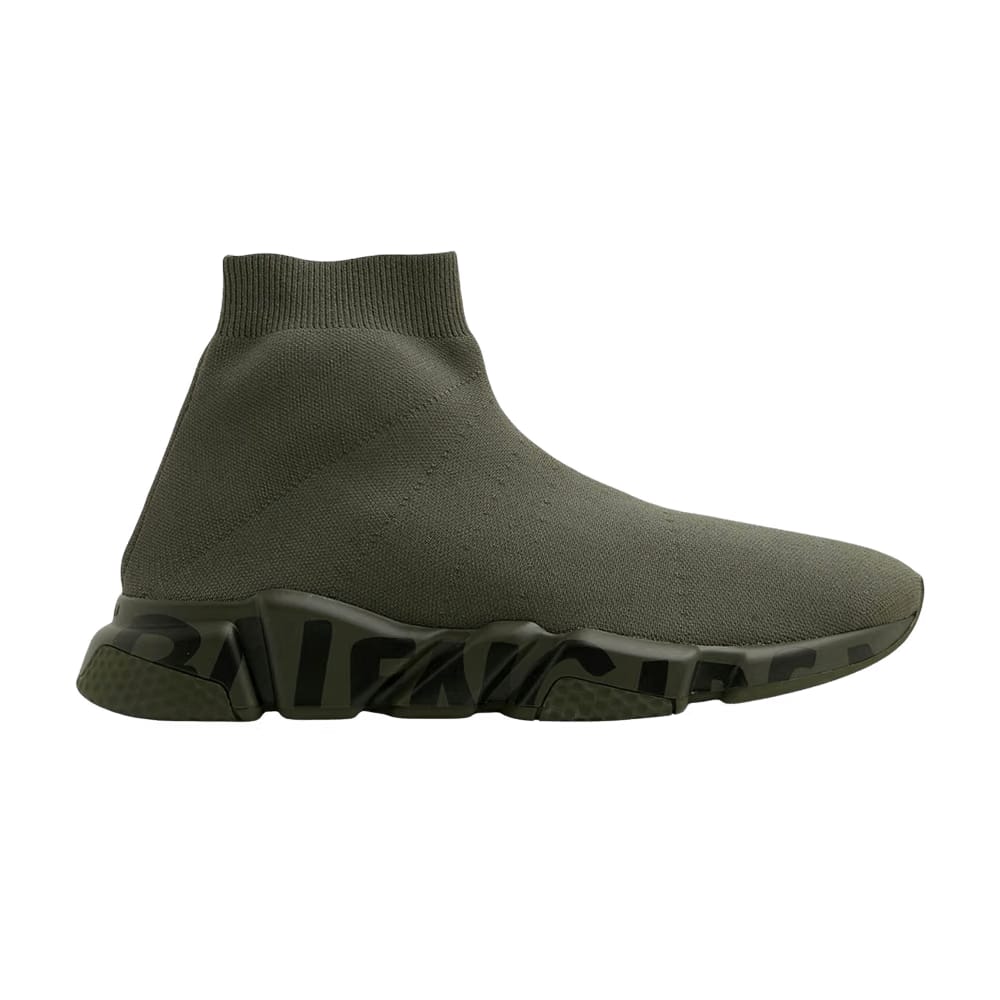 Balenciaga Speed Sneaker Midsole Graffiti - Kaki Black