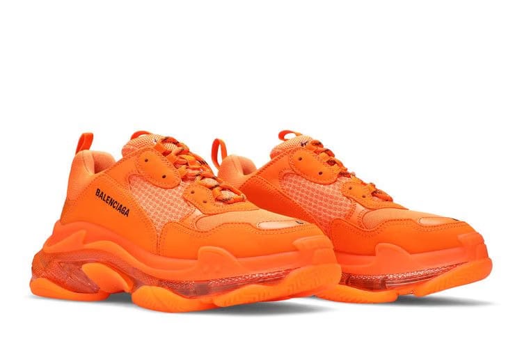 Balenciaga Triple S Sneaker Clear Sole - Orange