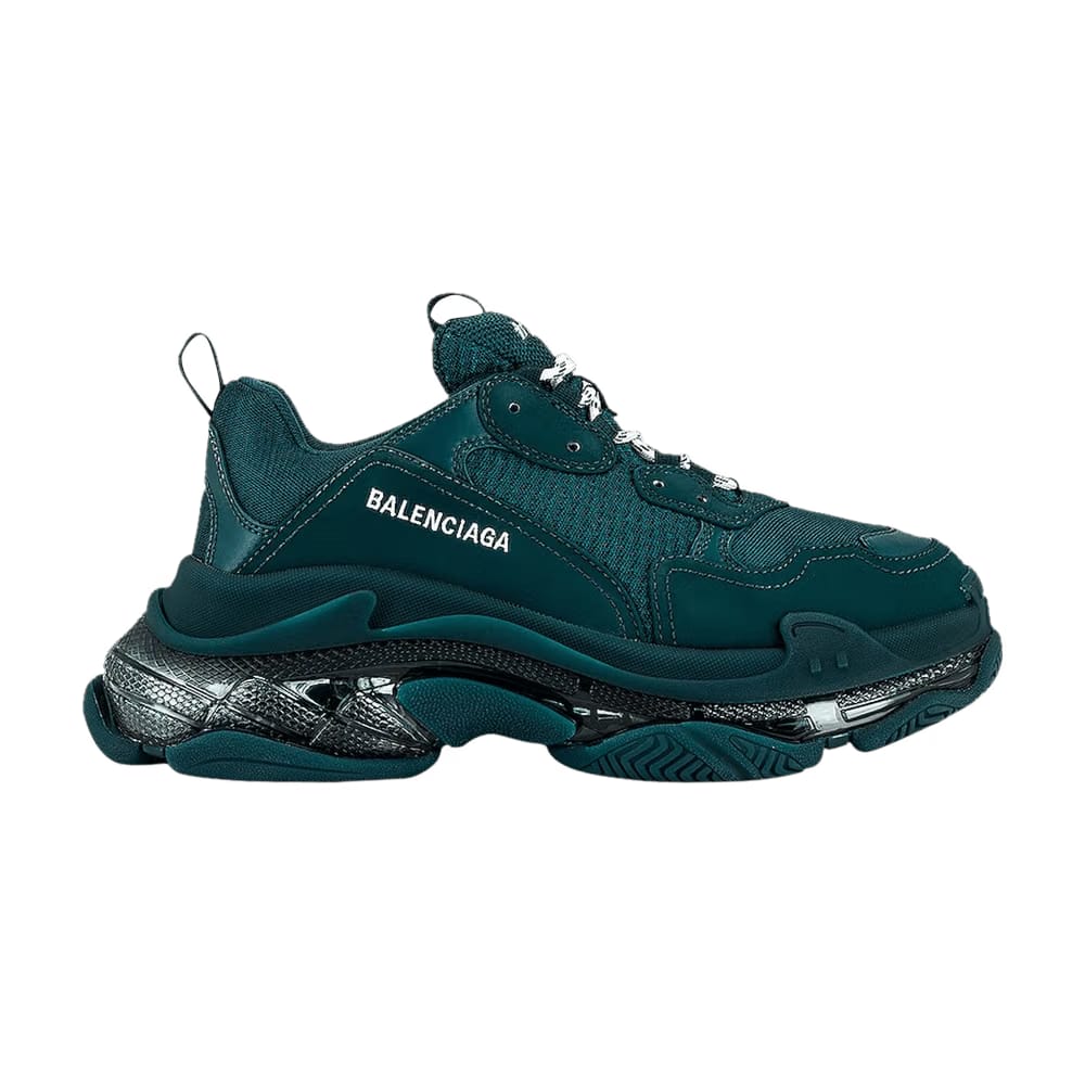 Balenciaga Triple S Sneaker Clear Sole - Full Dark Green