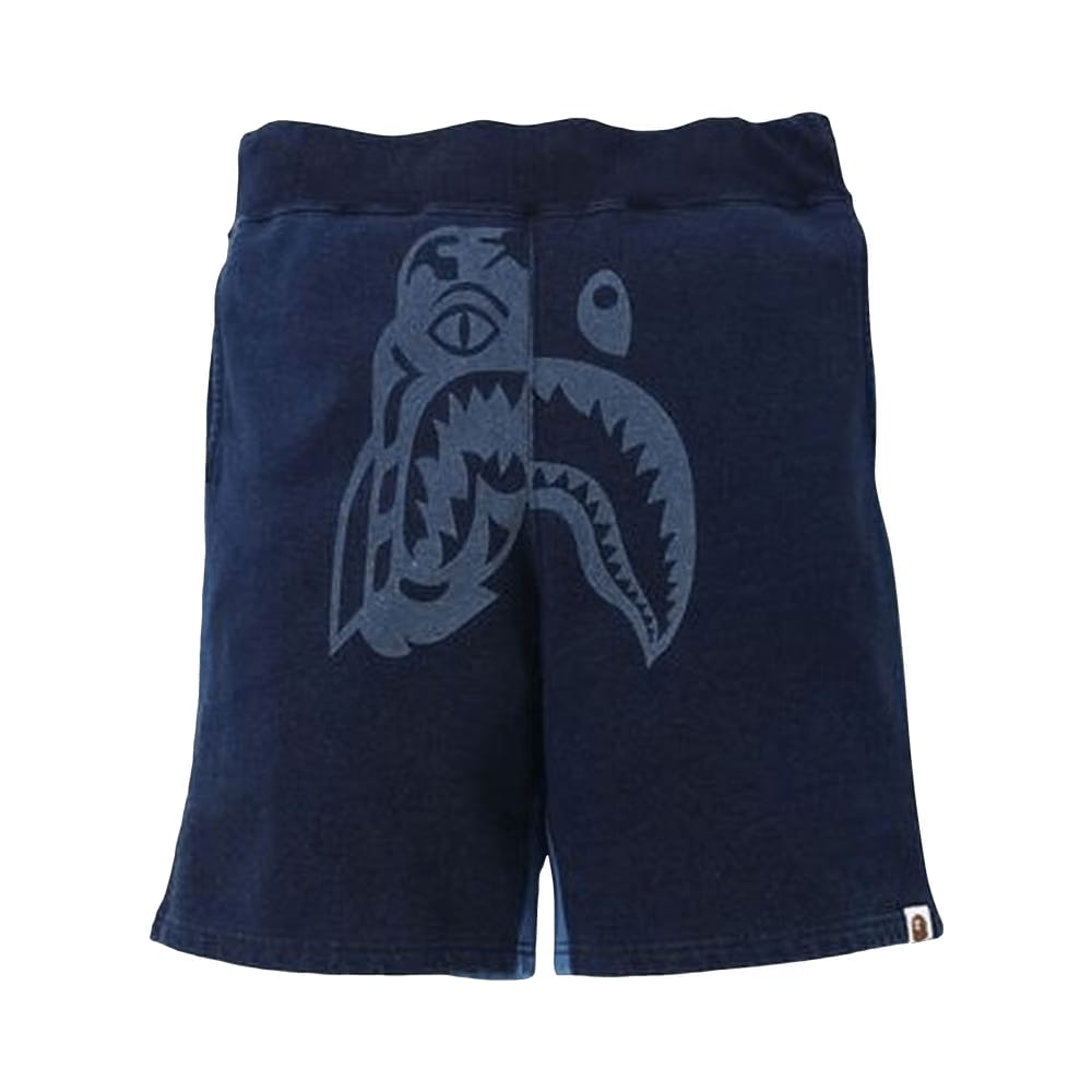 BAPE Tiger Shark Sweat Shorts Indigo