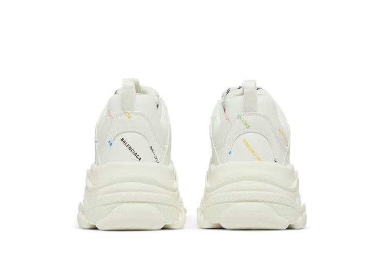Balenciaga Triple S Sneaker Allover Logo - White Multi